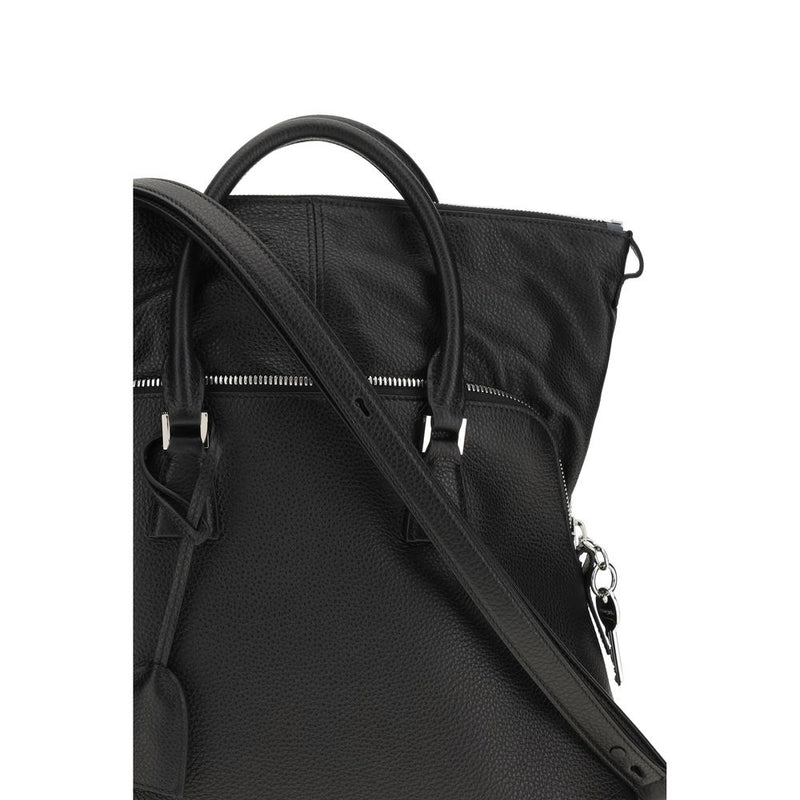 Maison Margiela Black Calf Leather Bos Taurus Handbag Glam Steals