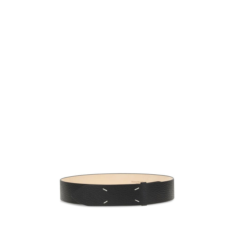 Maison Margiela Black Calf Leather Bos Taurus Regular Belt 