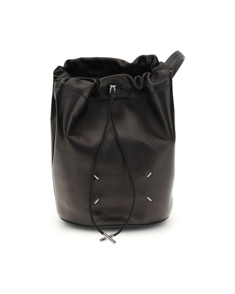 Maison Margiela Black Calf Leather Bos Taurus Shoulder Bag Glam Steals