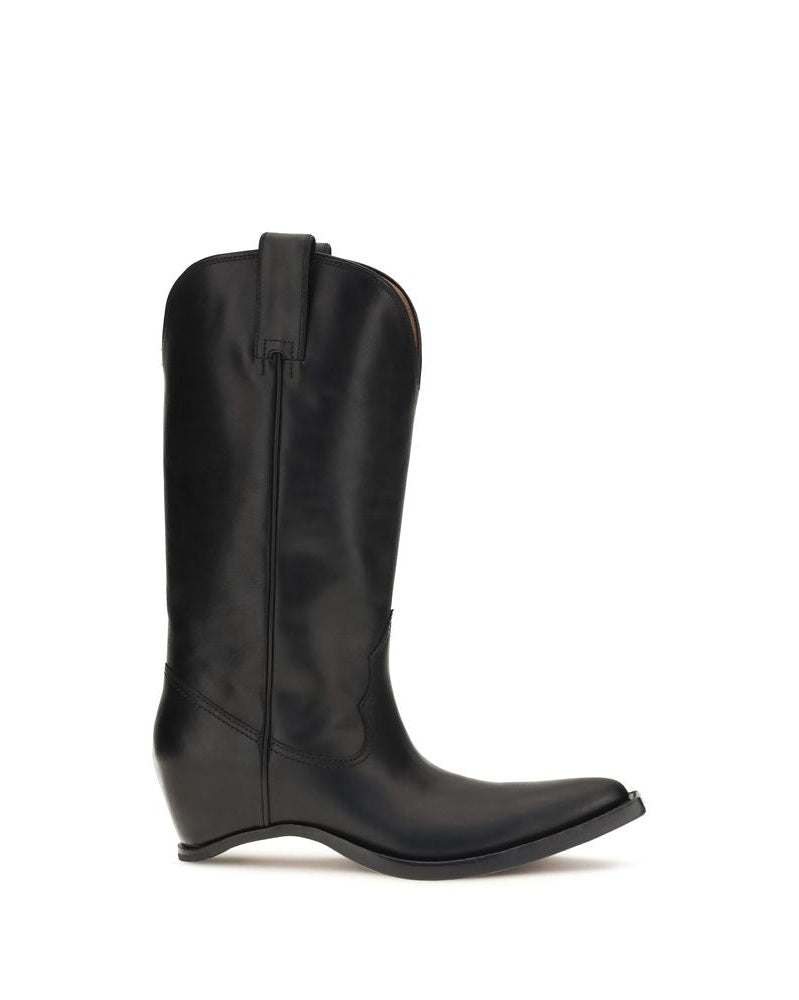 Maison Margiela Black Leather Calf Bos Taurus Boots