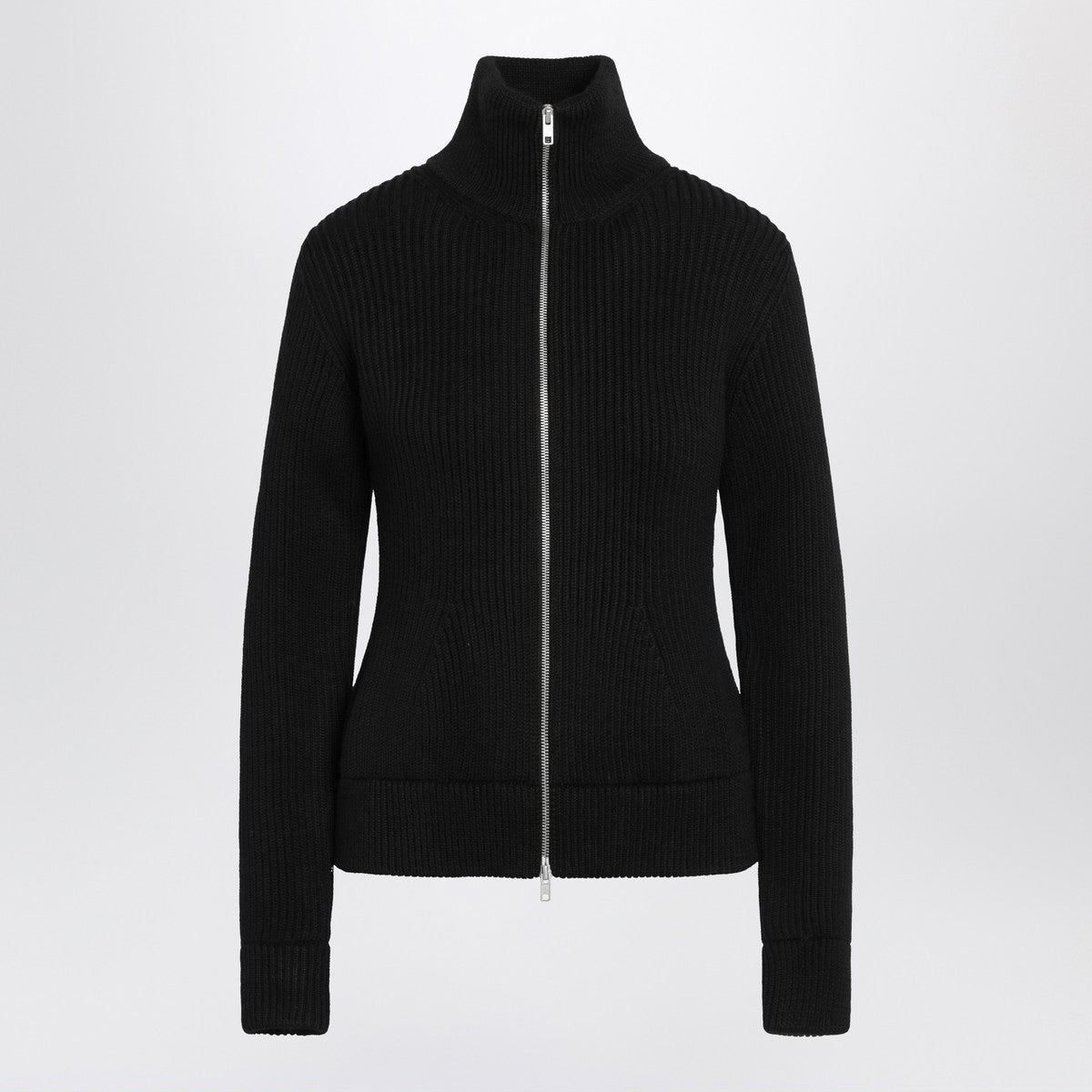 Maison Margiela Black Wool Zip Up Cardigan Glam Steals