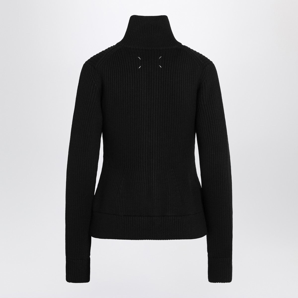 Maison Margiela Black Wool Zip Up Cardigan Glam Steals
