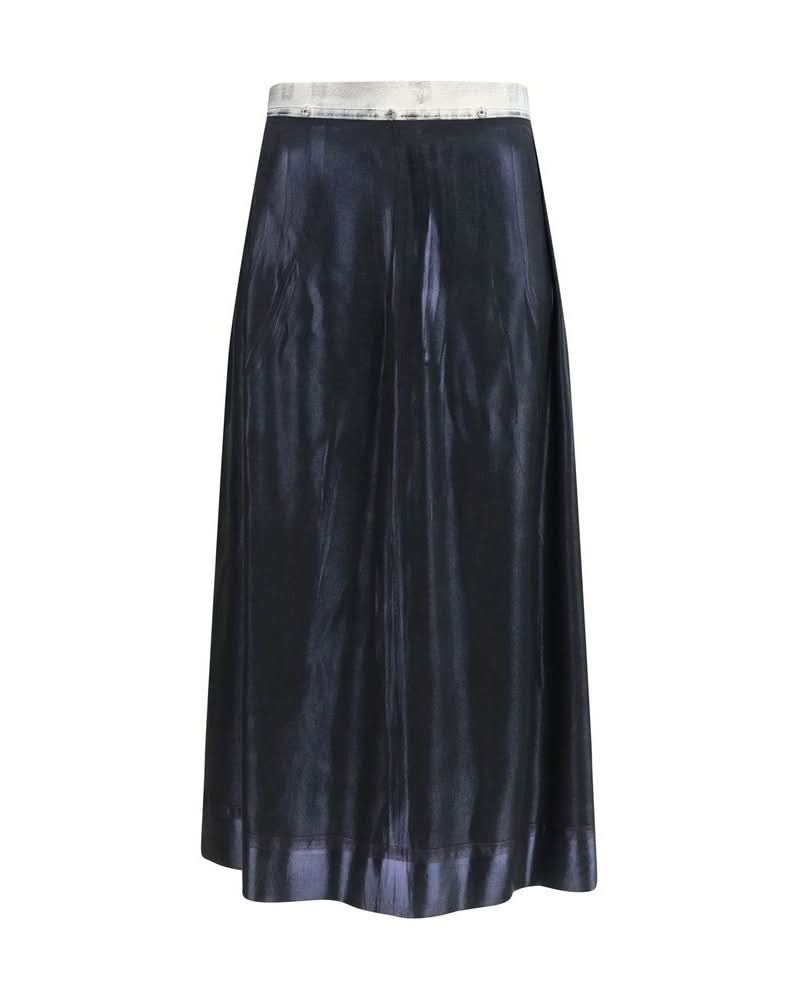 Maison Margiela Blue Acetate Midi Skirt 