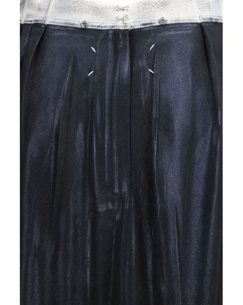 Maison Margiela Blue Acetate Midi Skirt 