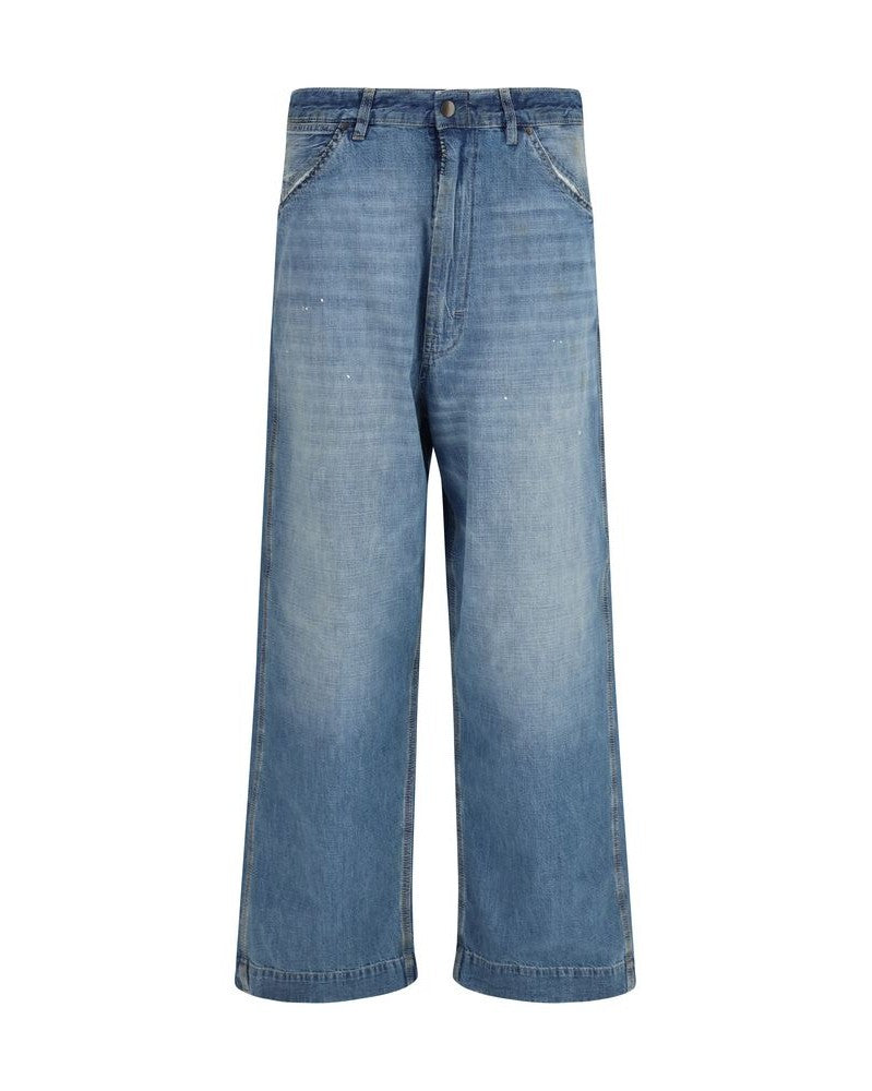 Maison Margiela Blue Cotton Relaxed Fit Jeans Glam Steals