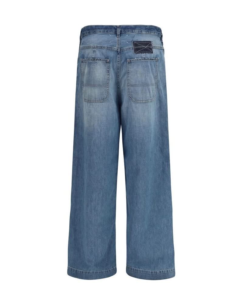 Maison Margiela Blue Cotton Relaxed Fit Jeans Glam Steals