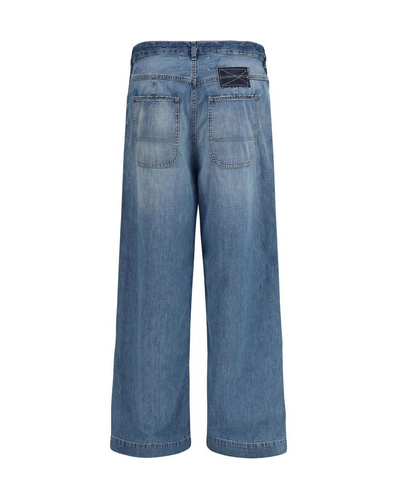 Maison Margiela Blue Cotton Relaxed Fit Jeans Glam Steals