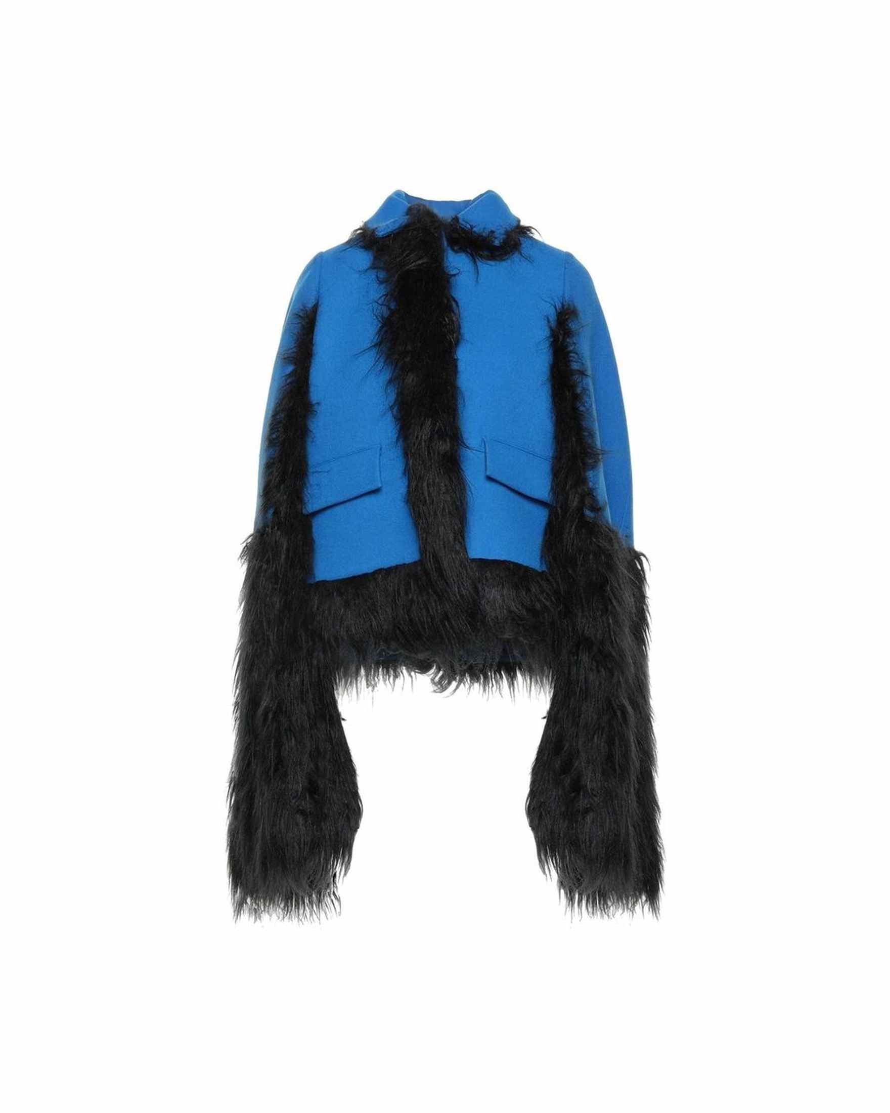 Maison Margiela Faux Fur Trimmed Cape Jacket Glam Steals