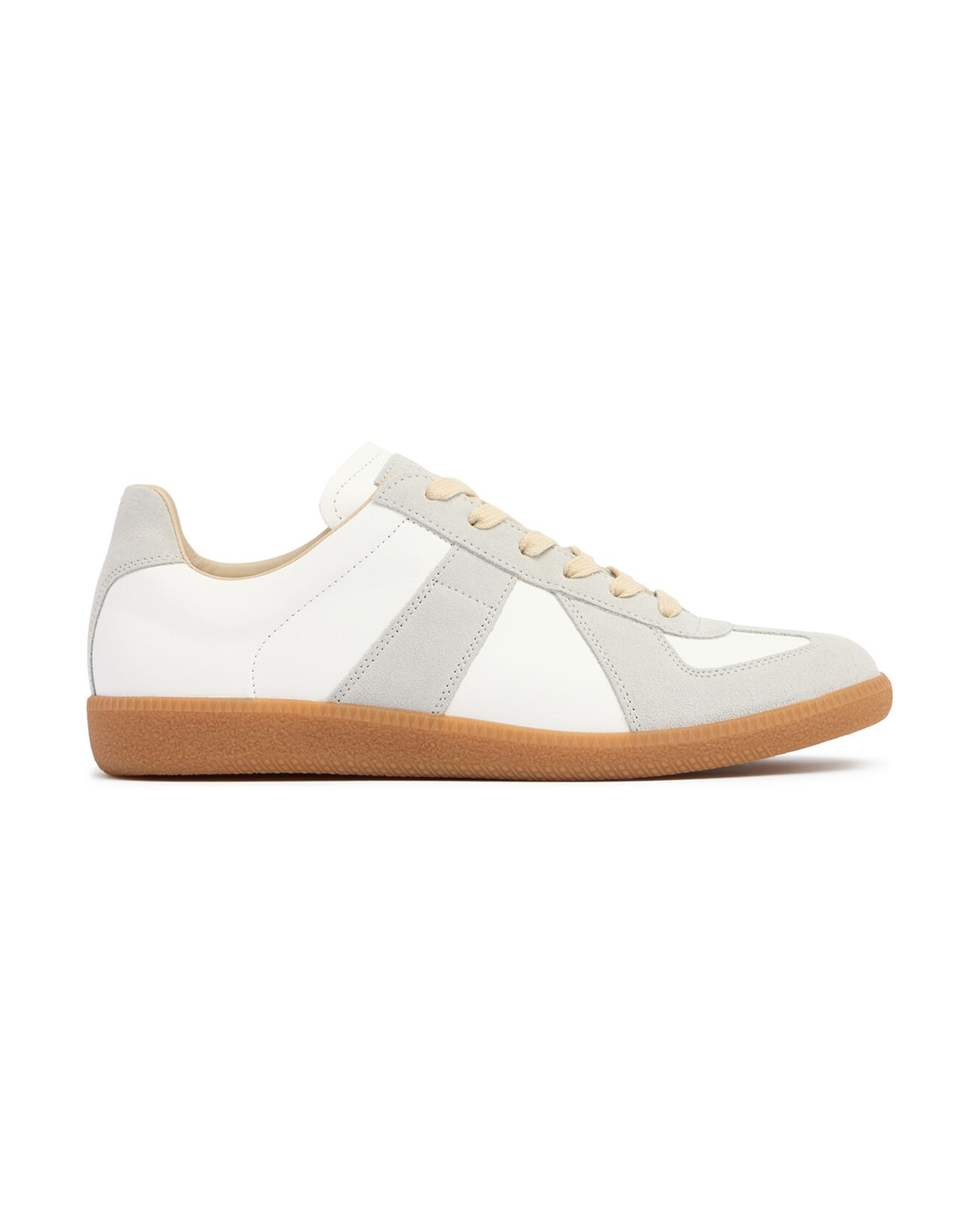 Maison Margiela Leather Low Replica And Suede Sneakers Glam Steals