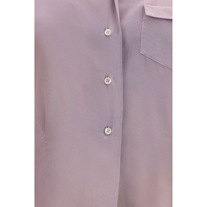 Maison Margiela Purple Silk Dress Shirt Glam Steals