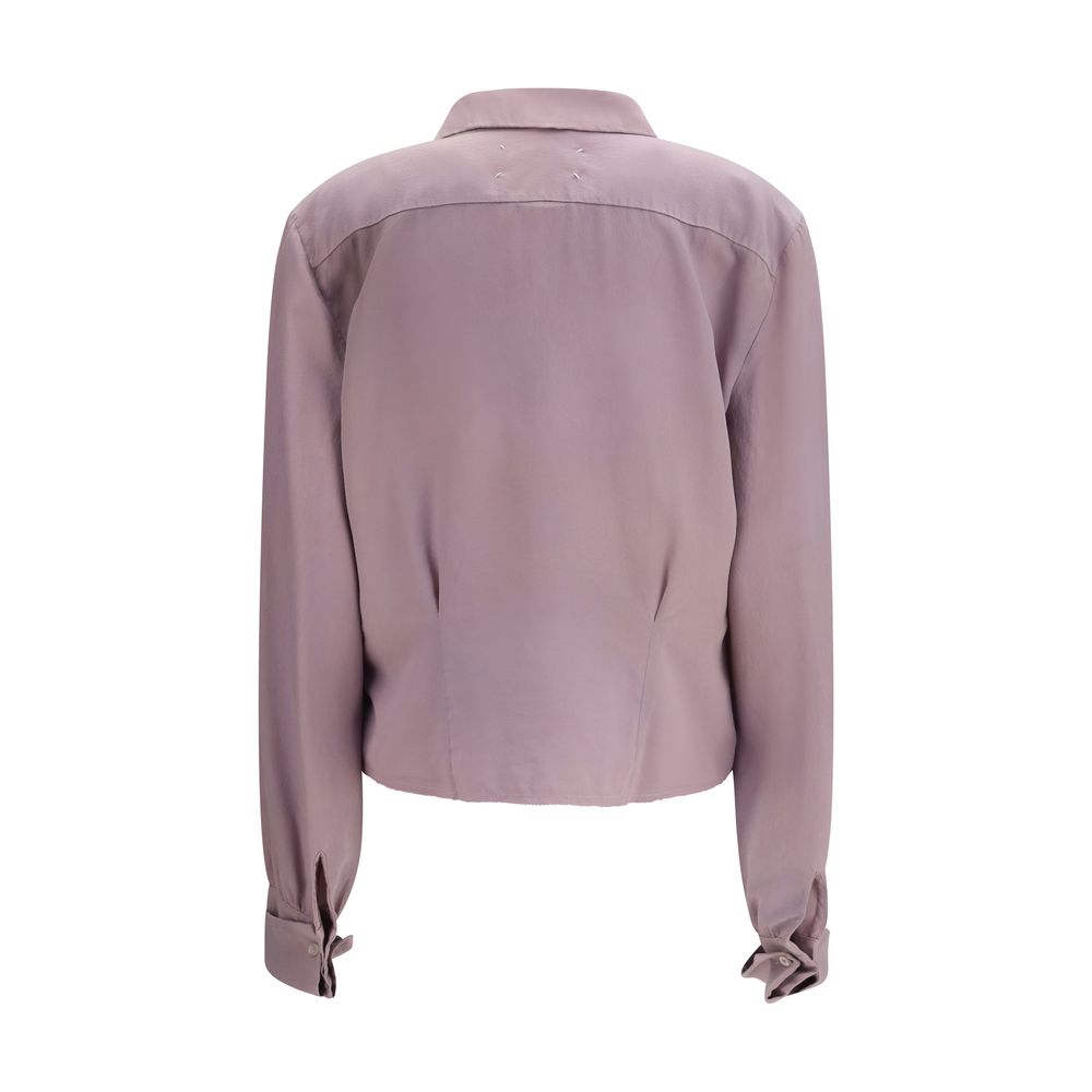 Maison Margiela Purple Silk Dress Shirt Glam Steals