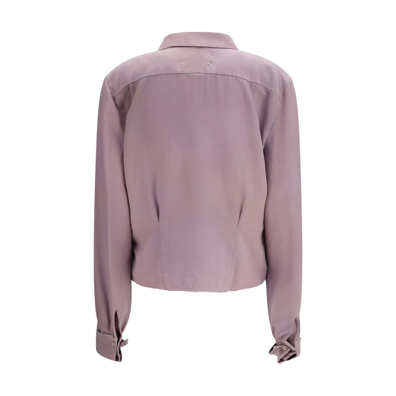 Maison Margiela Purple Silk Dress Shirt Glam Steals