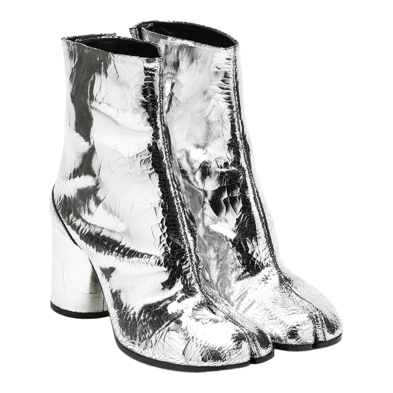 Maison Margiela Silver Tabi Broken Mirror Boot Glam Steals