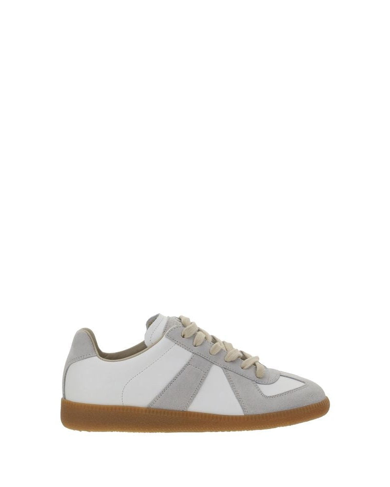 Maison Margiela White Calf Leather Bos Taurus Low Top Sneakers 