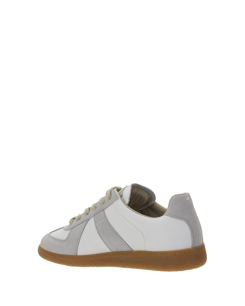 Maison Margiela White Calf Leather Bos Taurus Low Top Sneakers 