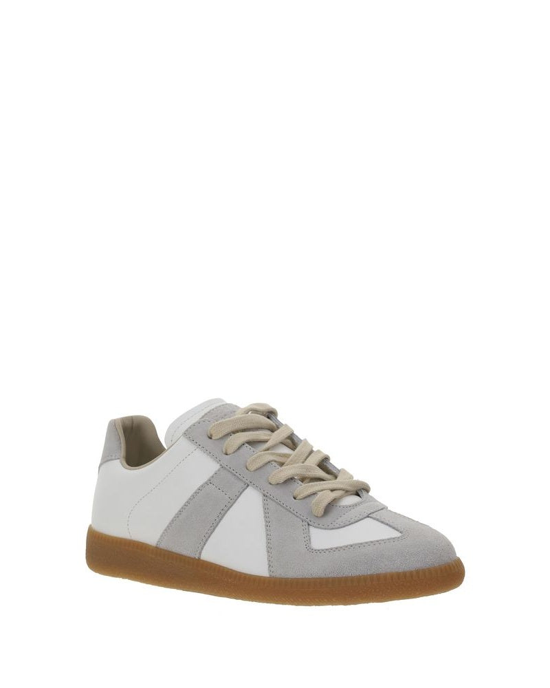 Maison Margiela White Calf Leather Bos Taurus Low Top Sneakers 
