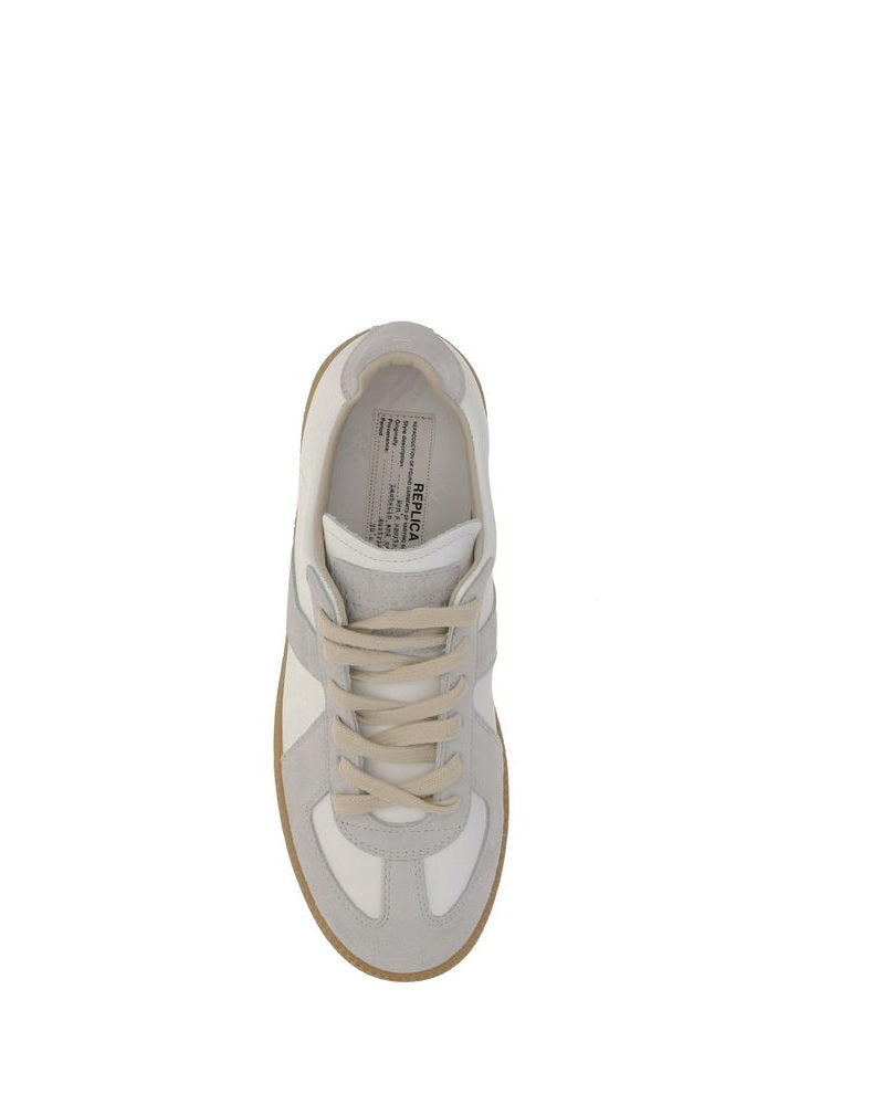 Maison Margiela White Calf Leather Bos Taurus Low Top Sneakers 