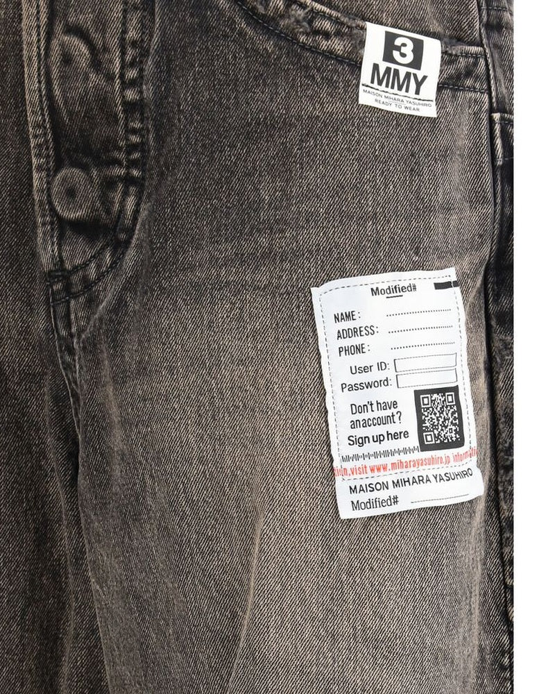 Maison Mihara Yasuhiro Black Cotton Denim Jeans Glam Steals