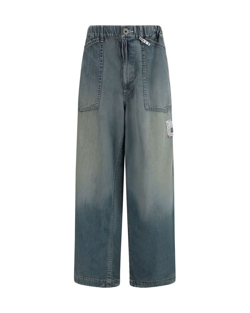Maison Mihara Yasuhiro Blue Cotton Relaxed Fit Jeans Glam Steals