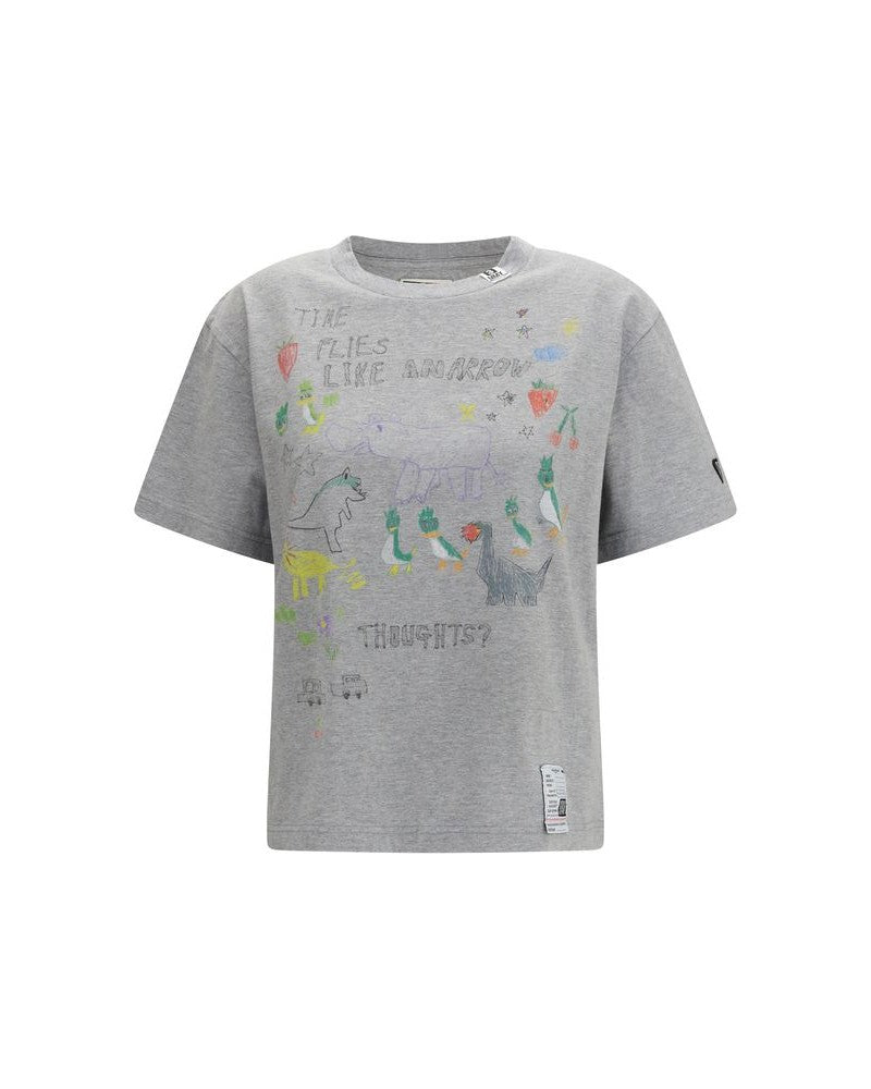 Maison Mihara Yasuhiro Gray Cotton T-shirt Glam Steals