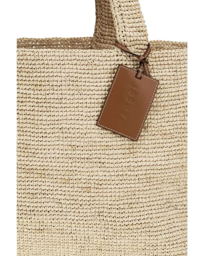 Manebi Beige Raffia Handbag Glam Steals