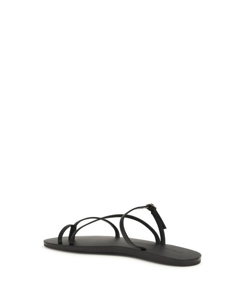 Manebi Black Flat Sandals Glam Steals