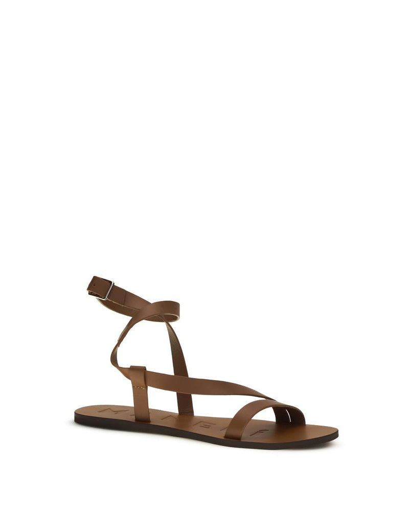 Manebi Brown Flat Sandals Glam Steals