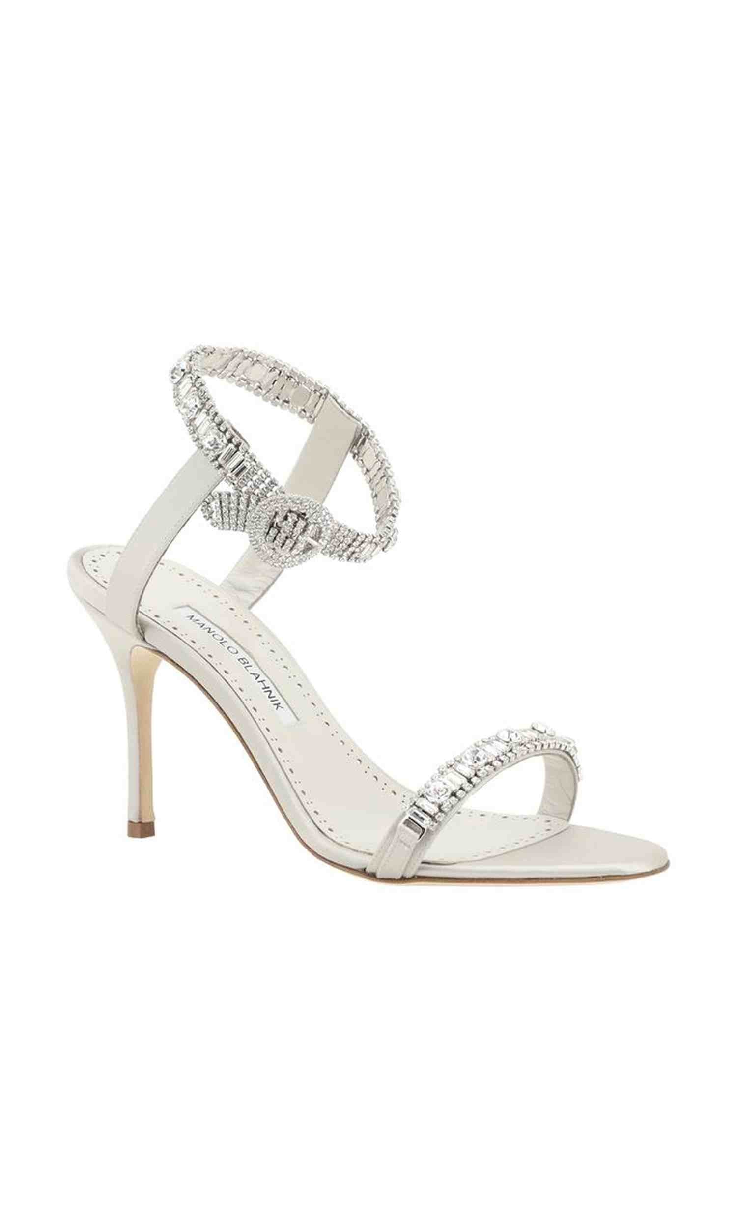 Manolo Blahnik Asasan Satin Sandals Glam Steals