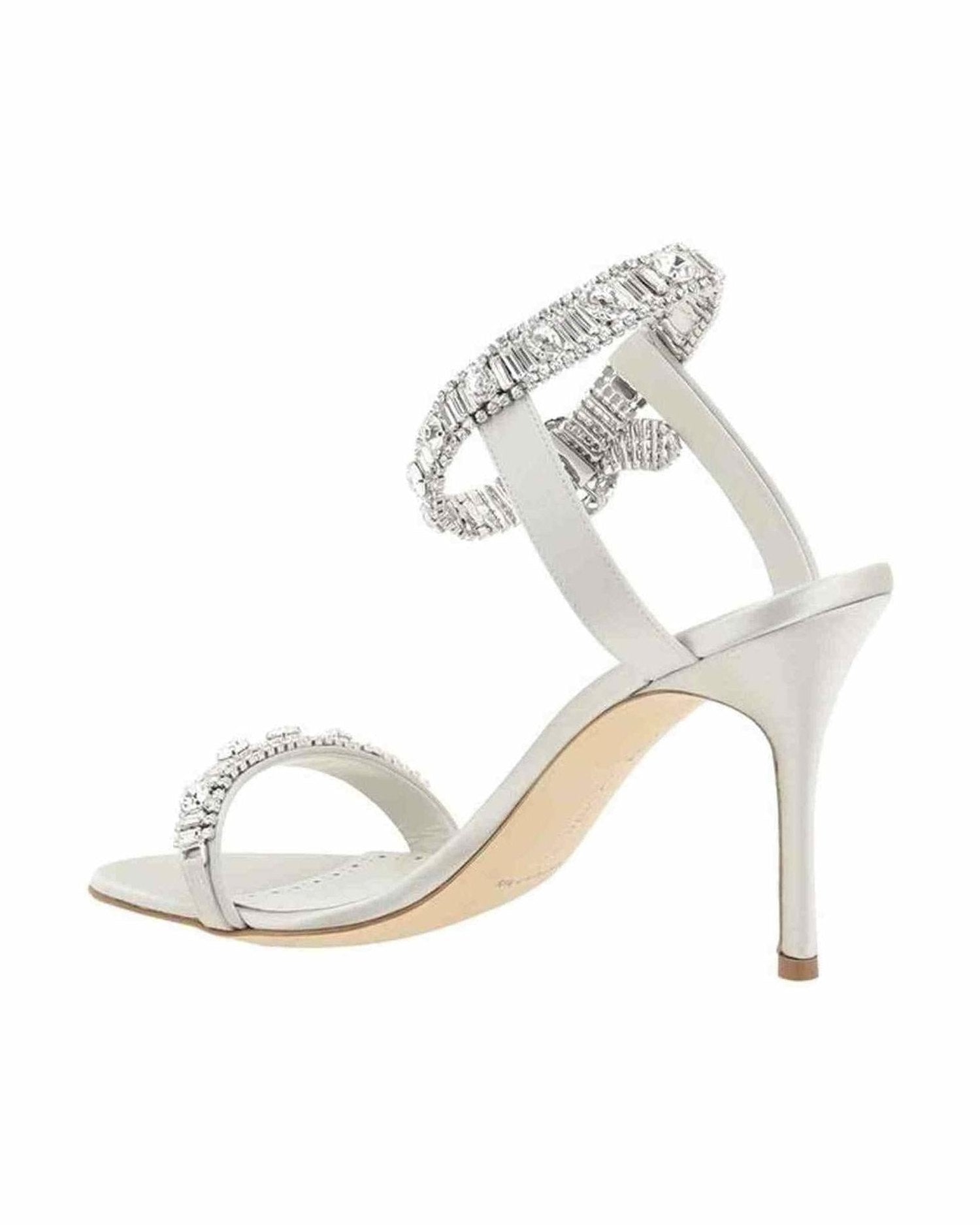 Manolo Blahnik Asasan Satin Sandals Glam Steals