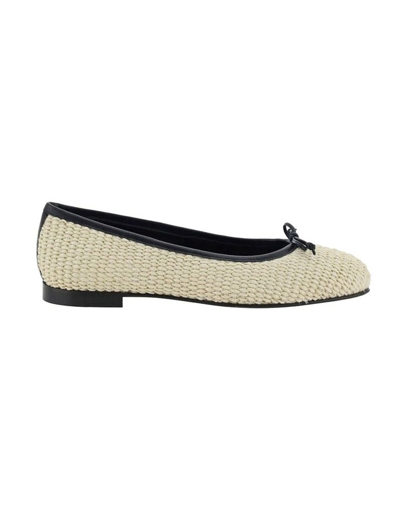 Manolo Blahnik Beige Raffia Ballet Flats Glam Steals