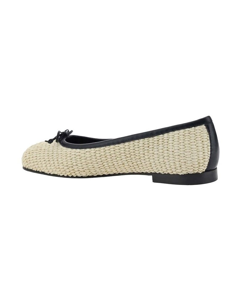 Manolo Blahnik Beige Raffia Ballet Flats Glam Steals