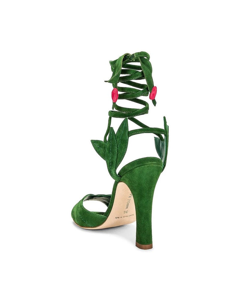 Manolo Blahnik Calfskin Strap Sandals Glam Steals