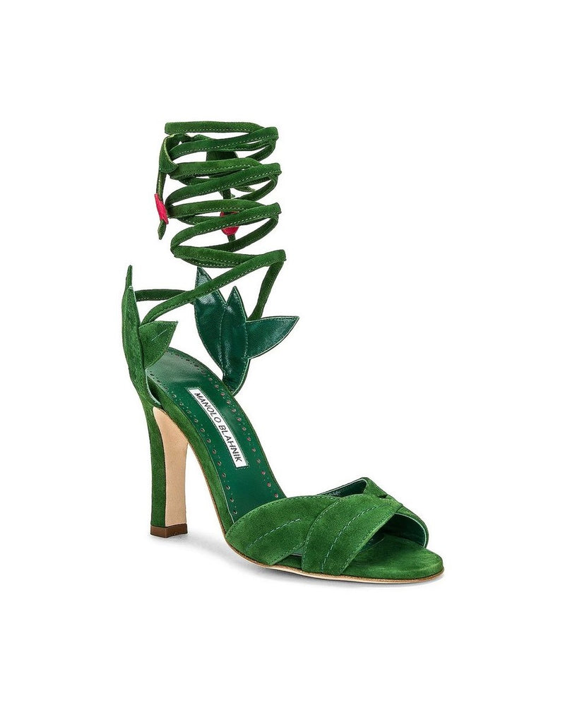 Manolo Blahnik Calfskin Strap Sandals Glam Steals