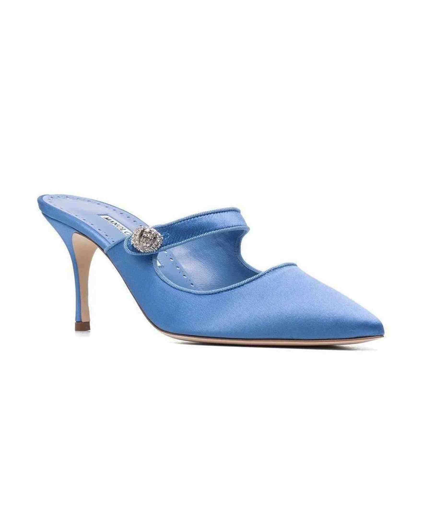Manolo Blahnik Camparimu Jewel 070 Mules Glam Steals