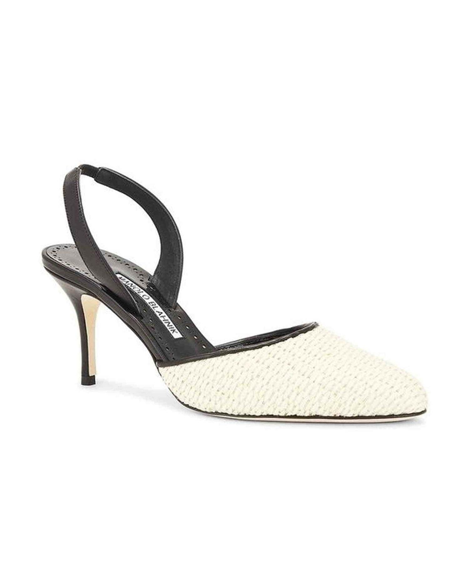 Manolo Blahnik Casam 70 Raffia Pumps Glam Steals