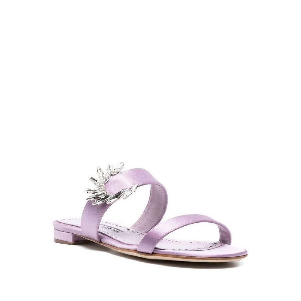 Manolo Blahnik Chivela 010 Flat Sandals Glam Steals