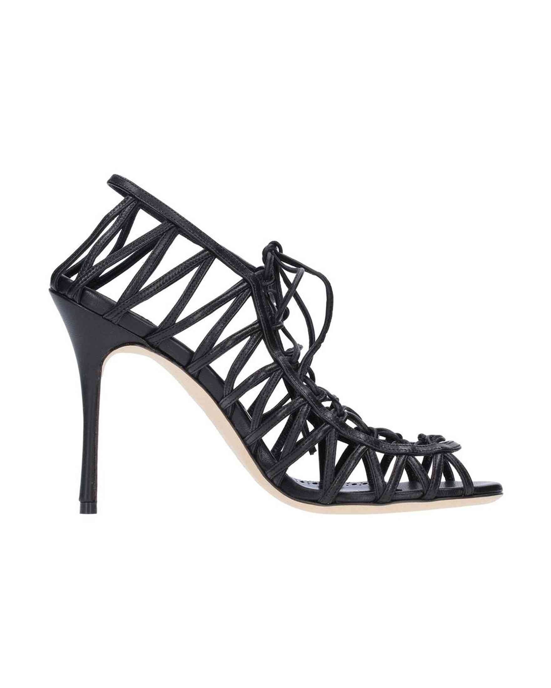 Manolo Blahnik Leather Hamza 105 Sandals Glam Steals