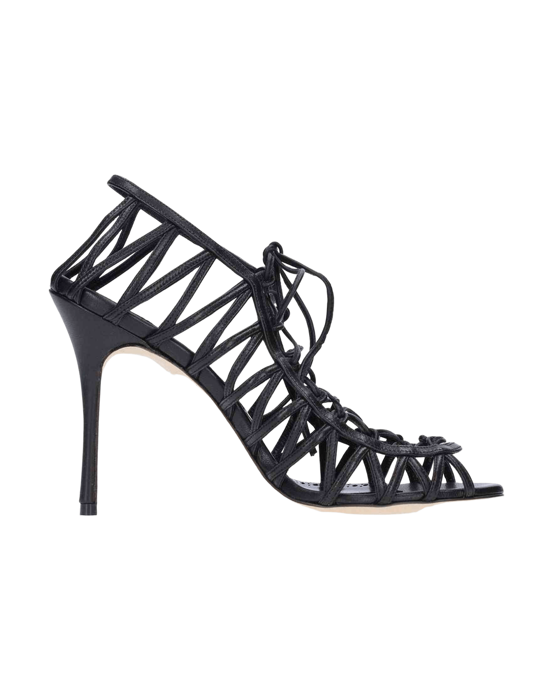 Manolo Blahnik Leather Hamza 105 Sandals Glam Steals