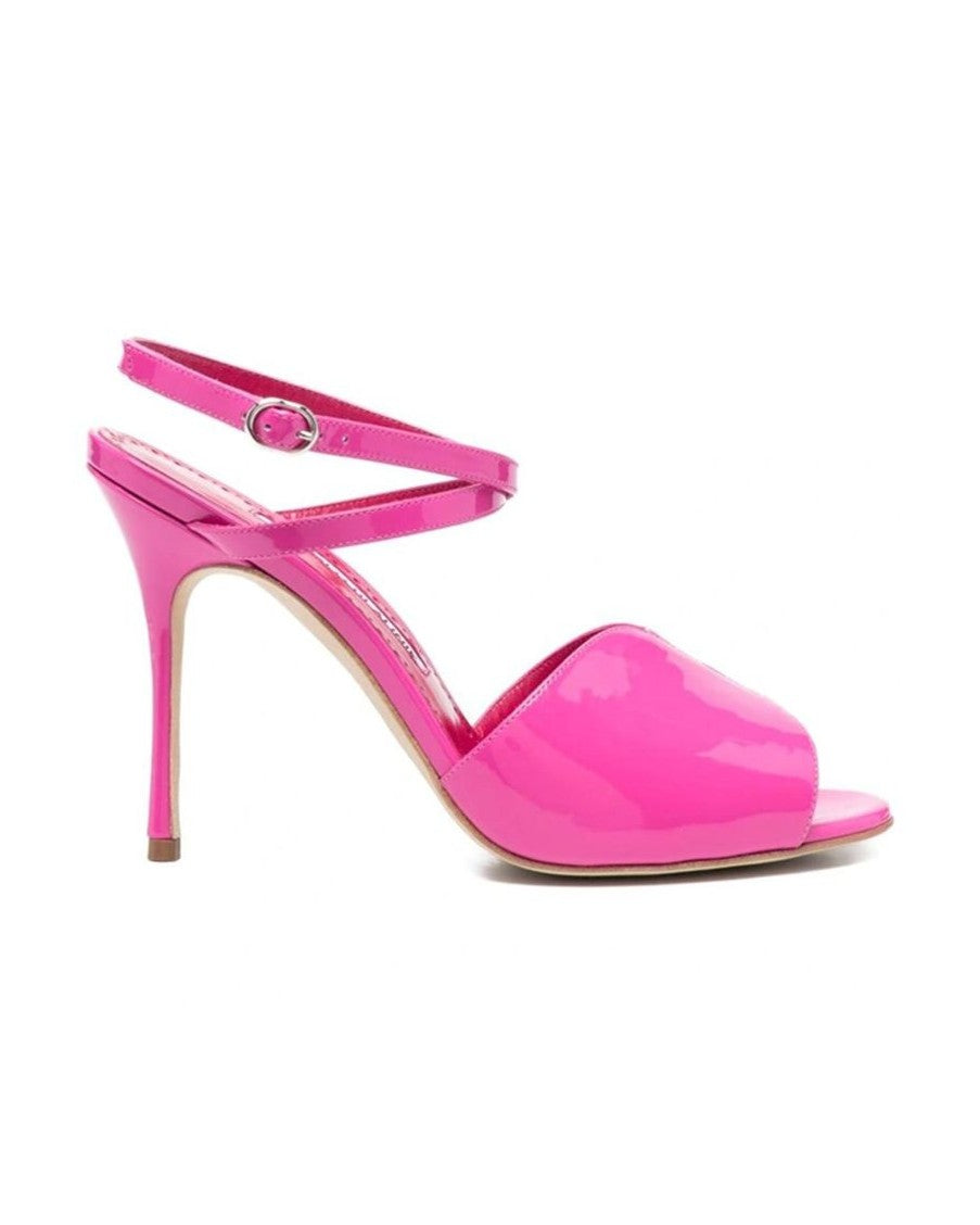 Manolo Blahnik Multicolor Calfskin Stiletto Heel Sandals Glam Steals