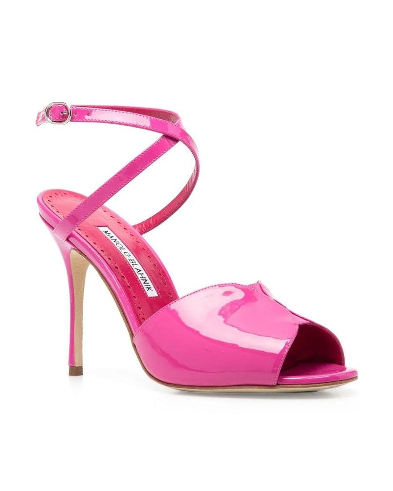 Manolo Blahnik Multicolor Calfskin Stiletto Heel Sandals Glam Steals