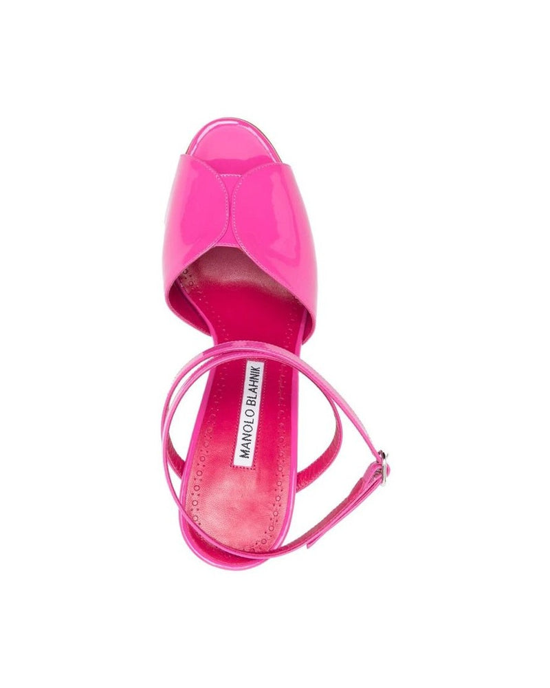 Manolo Blahnik Multicolor Calfskin Stiletto Heel Sandals Glam Steals