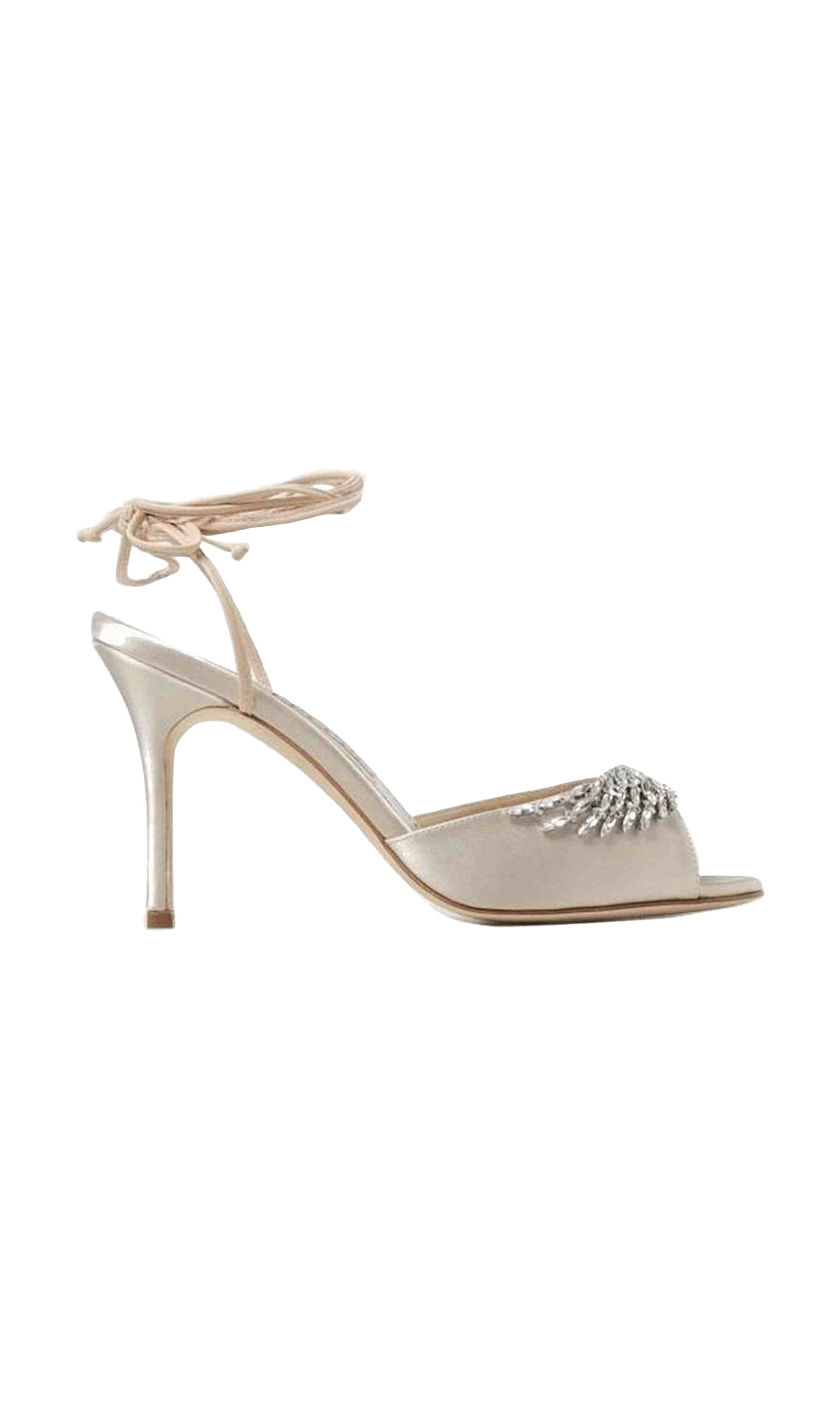 Manolo Blahnik Satin Plumena 090 Sandals Glam Steals