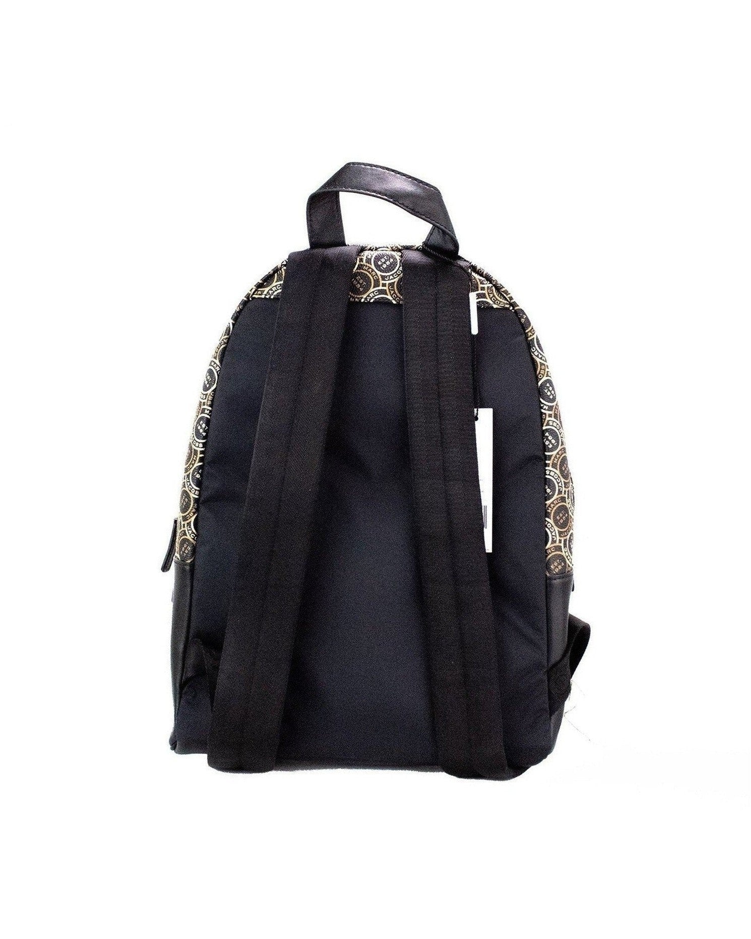Marc Jacobs Signet Medium Logo Printed Leather Shoulder Backpack Black Bookbag Glam Steals