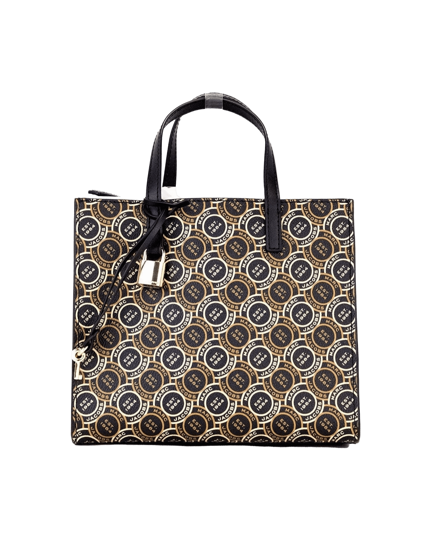 Marc Jacobs Mini Grind Signet Printed Leather Crossbody Tote Handbag Purse Glam Steals