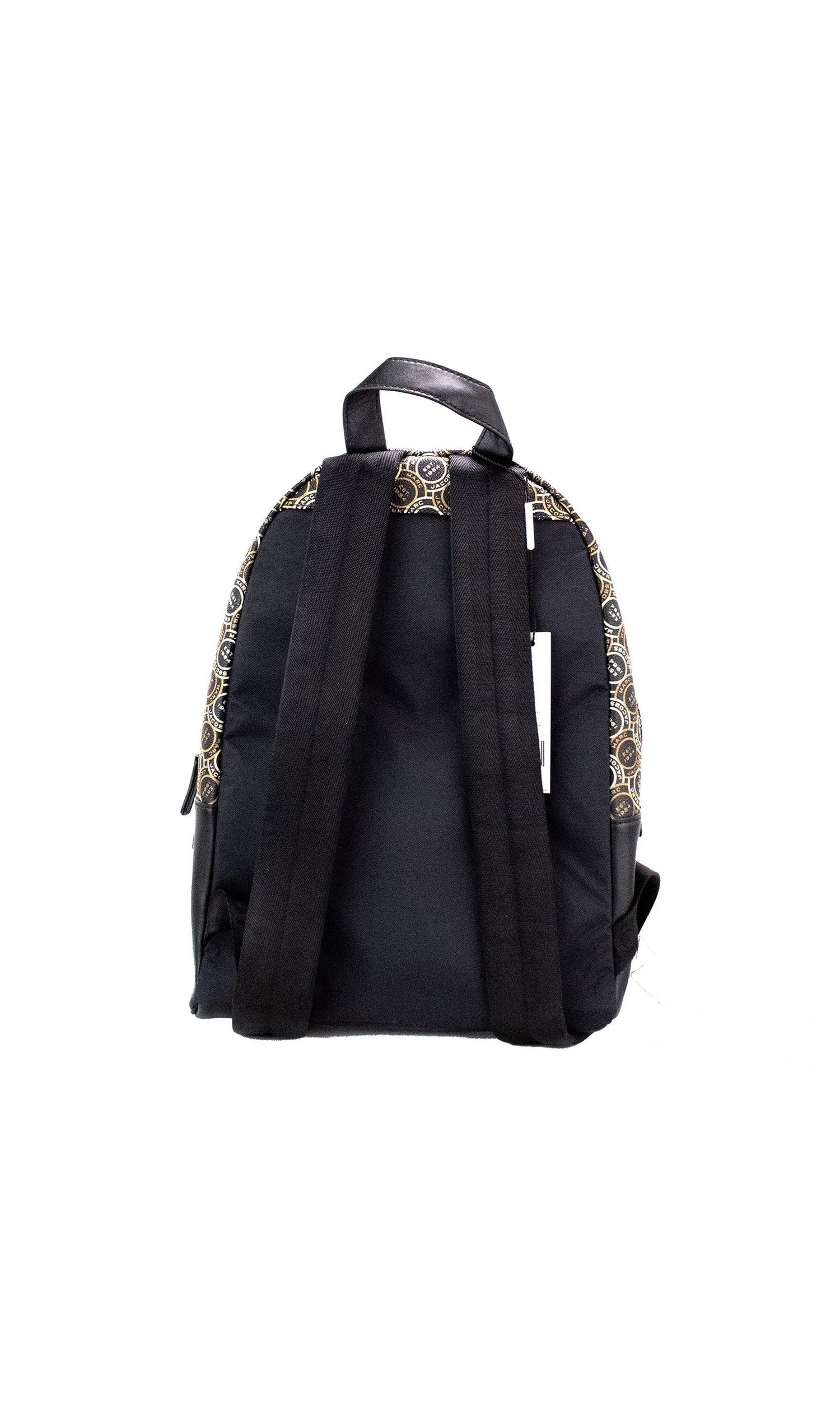 Marc Jacobs Signet Medium Logo Printed Leather Shoulder Backpack Black Bookbag Glam Steals