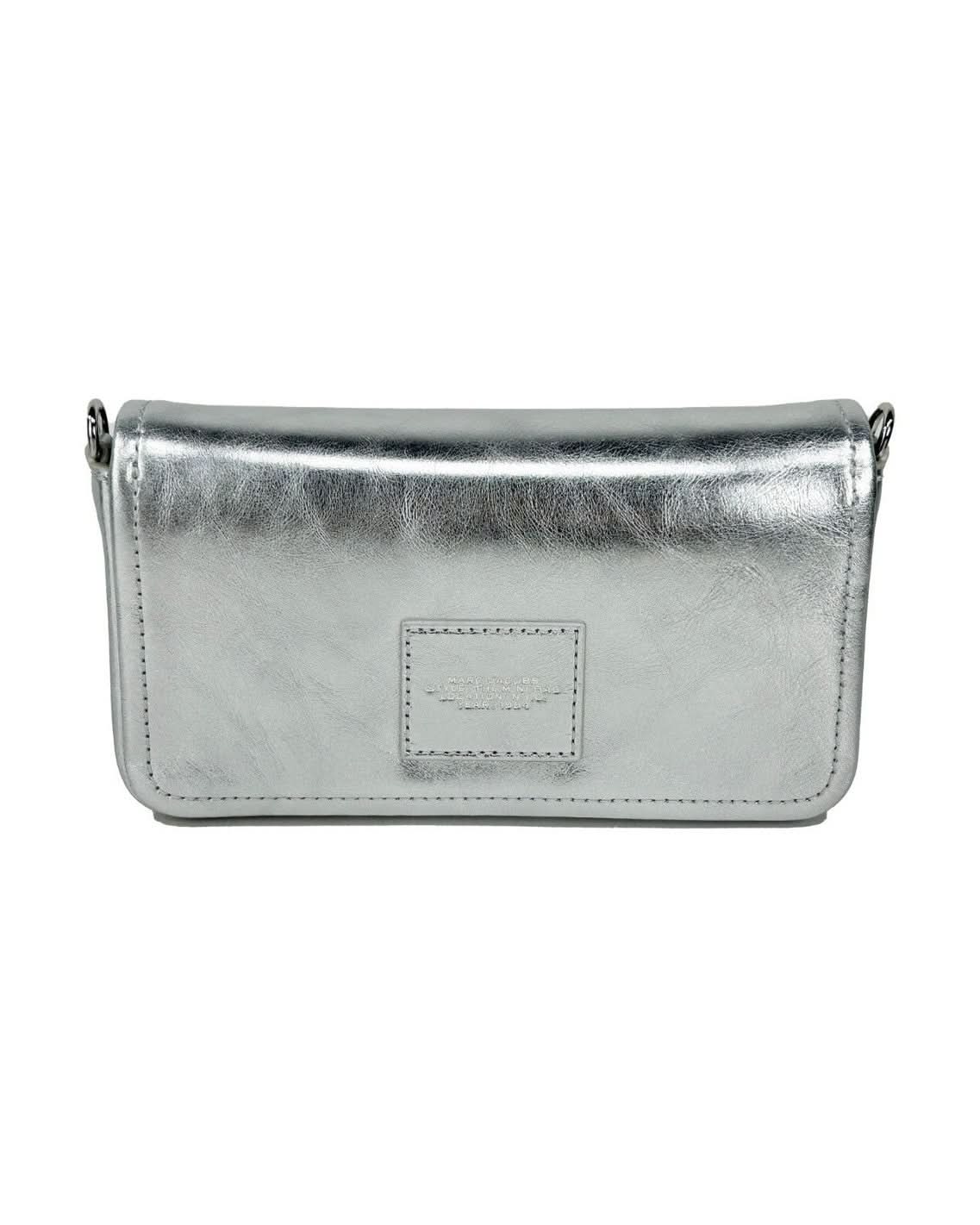 Marc Jacobs Silver Metallic Leather Chain Mini Bag Glam Steals