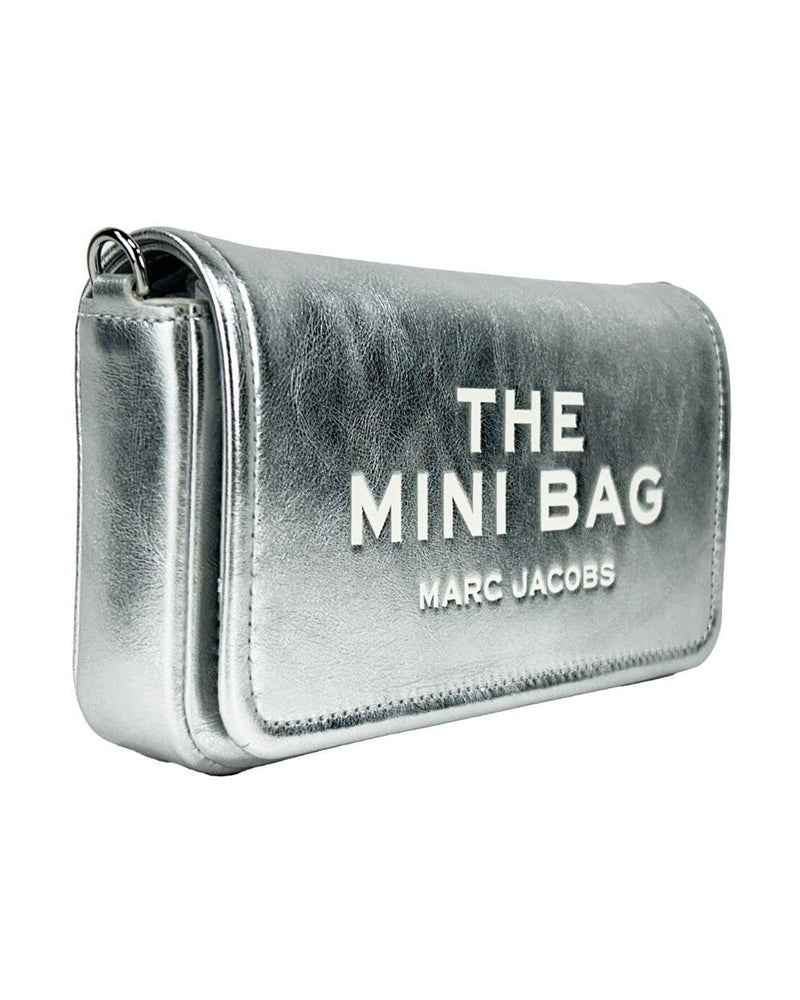 Marc Jacobs Silver Metallic Leather Chain Mini Bag Glam Steals
