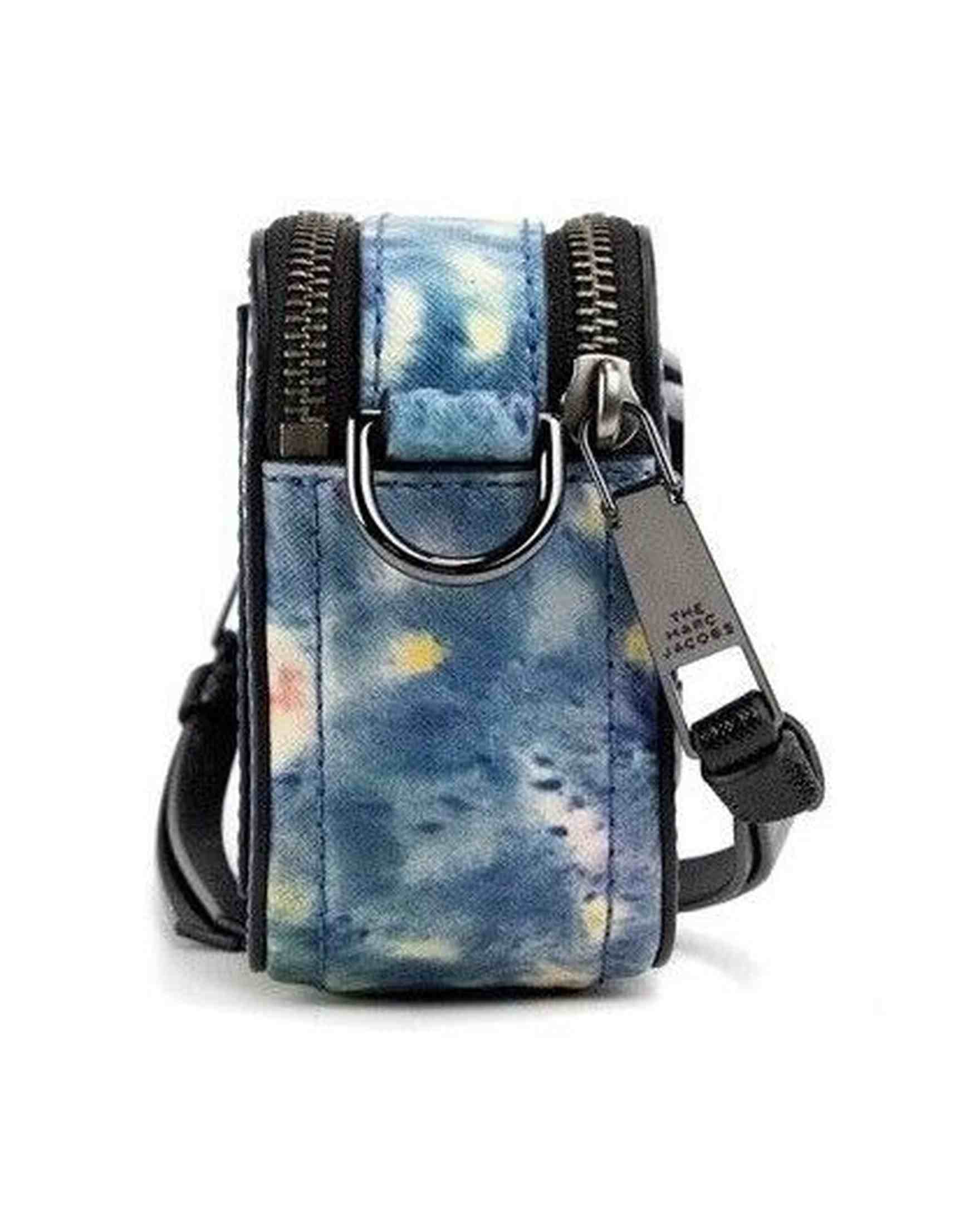 Marc Jacobs The Snapshot Bag Watercolor Printed Leather Shoulder Bag Blue Purse Glam Steals