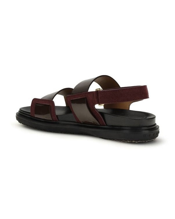 Marni Black Leather Calf Bos Taurus Strap Sandals Glam Steals