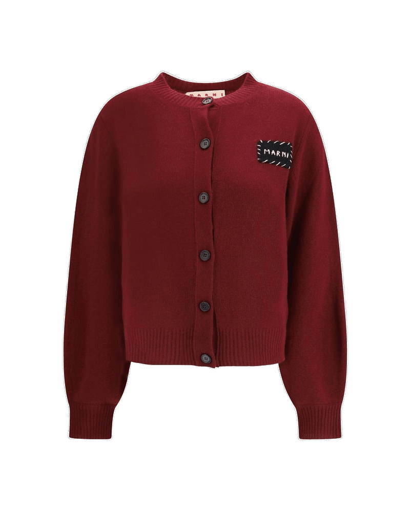 Marni Bordeaux Cashmere Cardigan Glam Steals